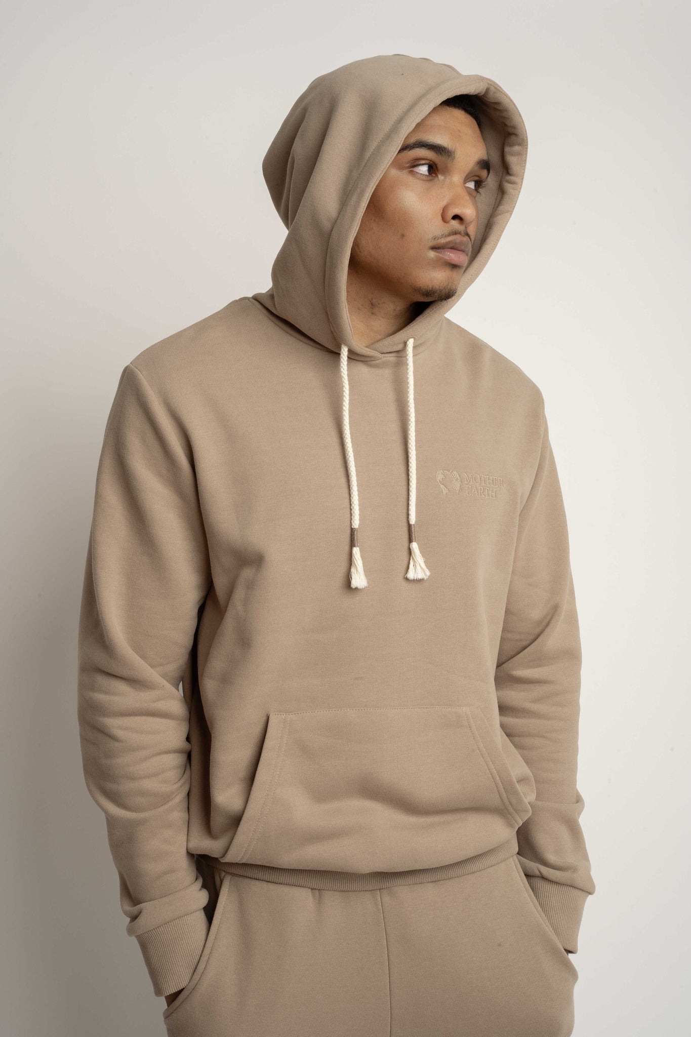MEN'S LIGHT BROWN HOODIE - ASTON