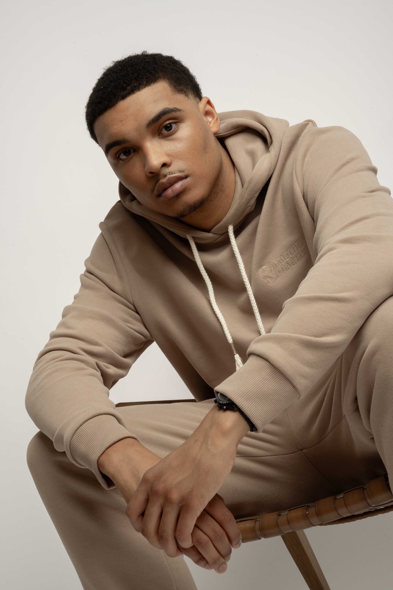 MEN'S LIGHT BROWN HOODIE - ASTON