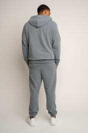BLUZA MĘSKA Z KAPTUREM Z EFEKTEM WASHED ANTRACYTOWA - AARHUS