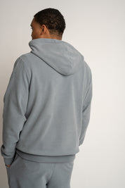 BLUZA MĘSKA Z KAPTUREM Z EFEKTEM WASHED ANTRACYTOWA - AARHUS