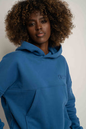 Cornflower blue hoodie - MURIA