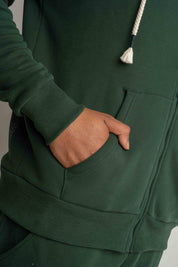 Men's Dark Green Hoodie - Nassau