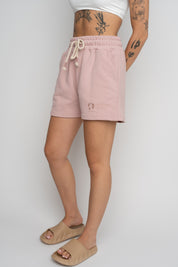 LIGHT PINK TRACKSUIT SHORTS - LA GOMERA