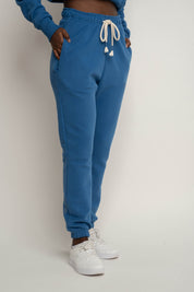 BAGGY SWEATPANTS, CORNFLOWER BLUE - KARPATOS