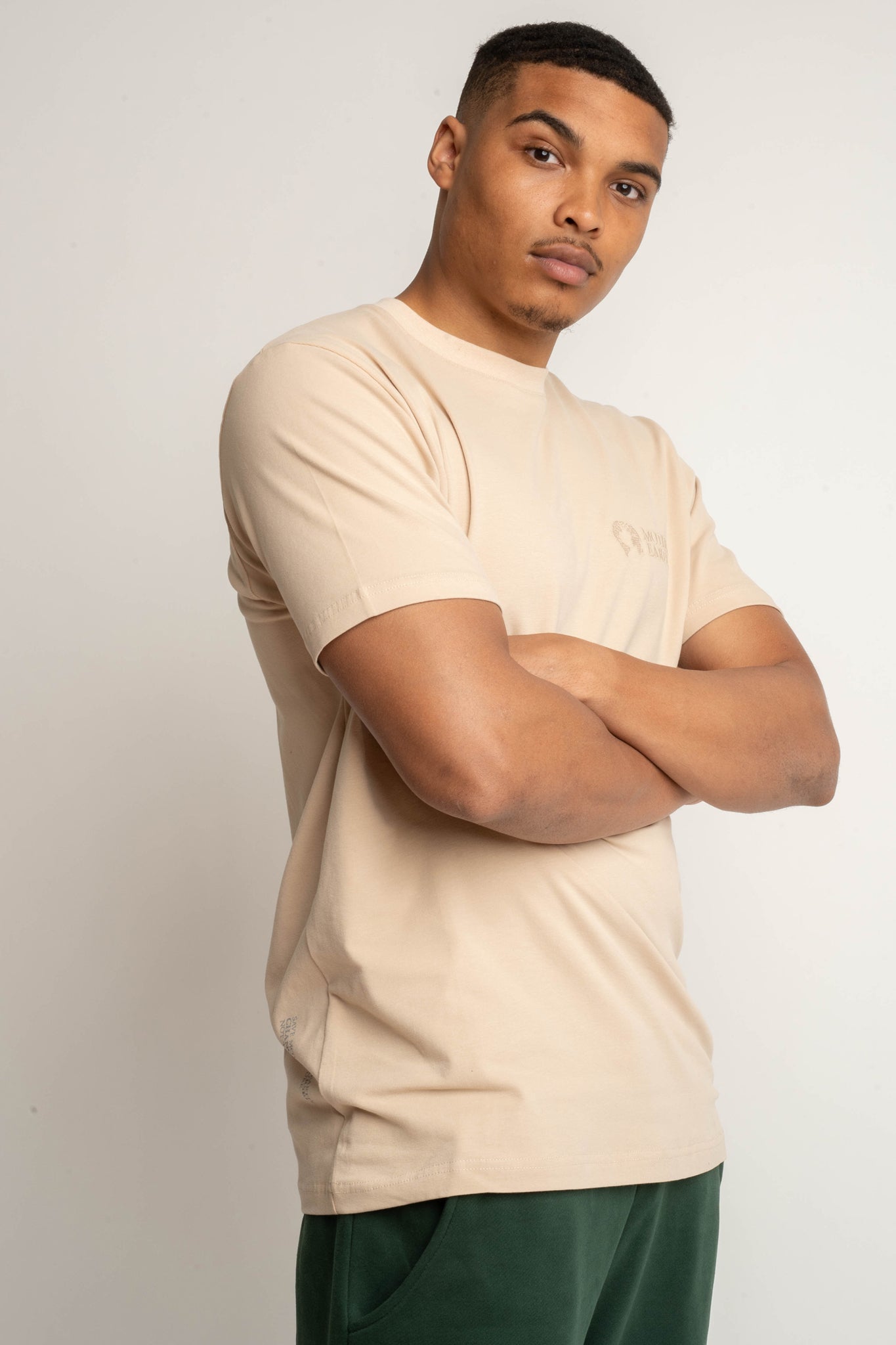 MEN'S BEIGE T-SHIRT - EVEREST