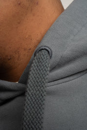 BLUZA MĘSKA Z KAPTUREM Z EFEKTEM WASHED ANTRACYTOWA - AARHUS