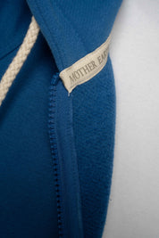 LONG ZIPPERED HOODIE, CORNFLOWER BLUE - ESMERALDA