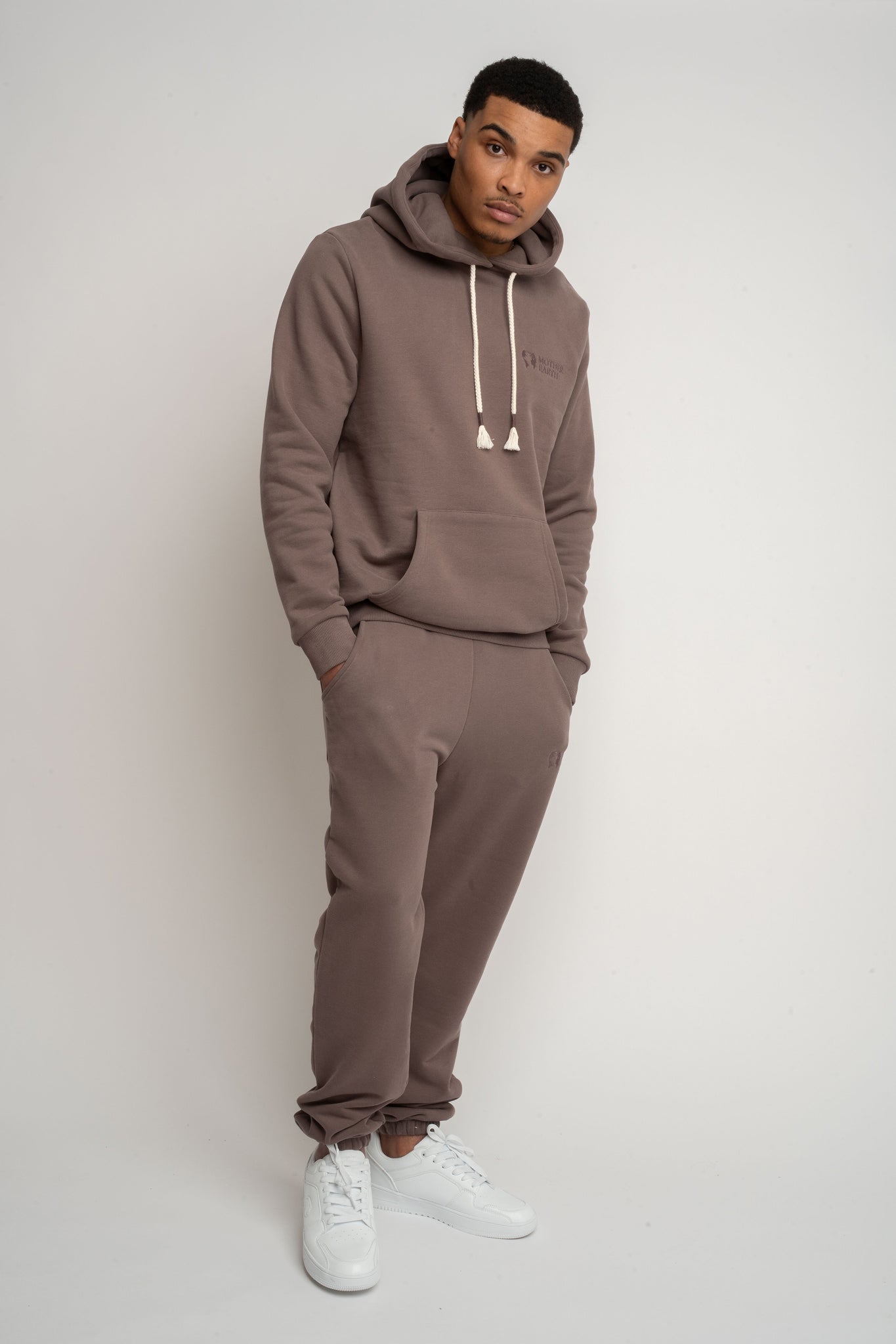 MĘSKA BLUZA Z KAPTUREM CAPPUCCINO - ASTON