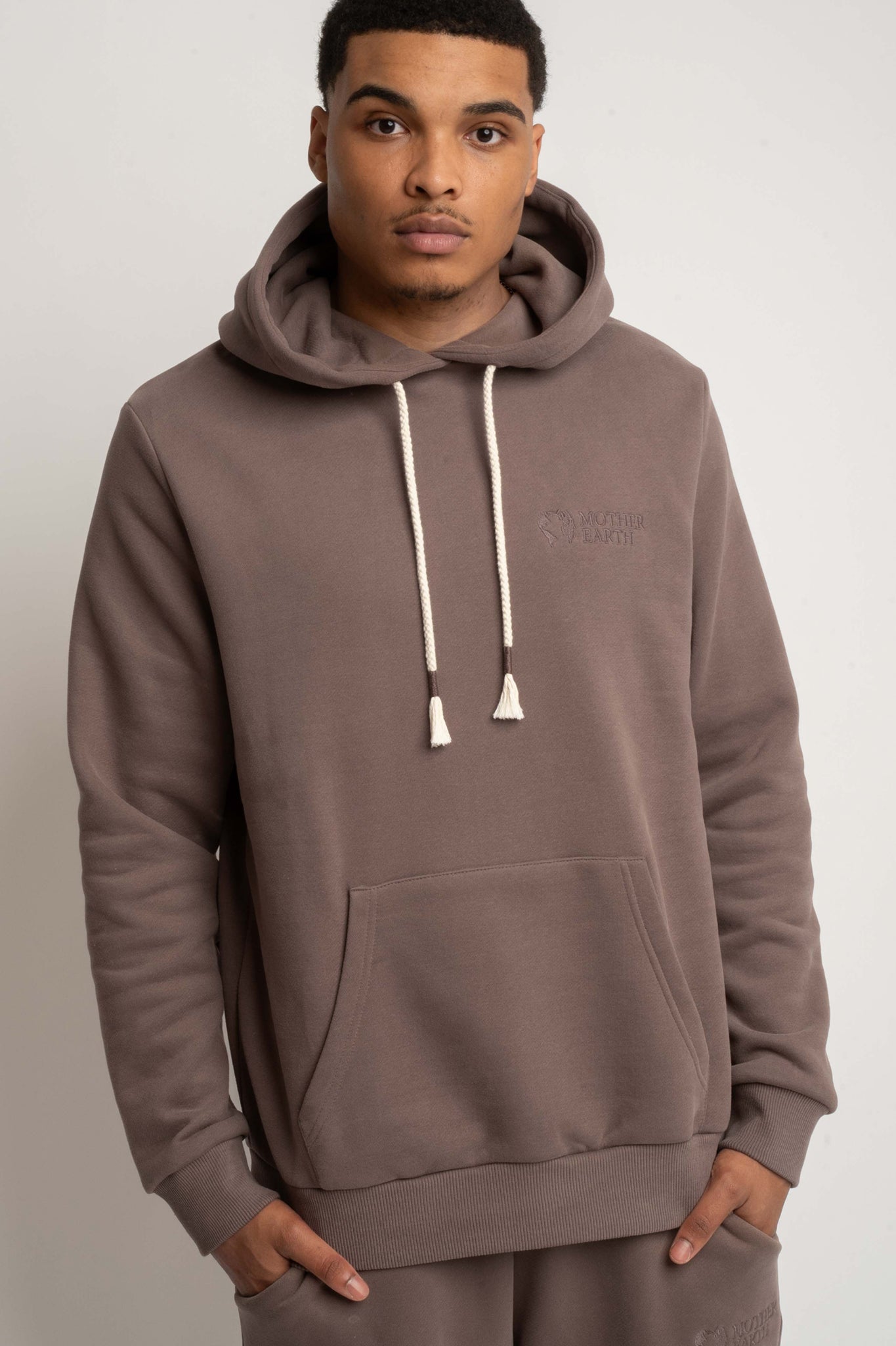 MĘSKA BLUZA Z KAPTUREM CAPPUCCINO - ASTON