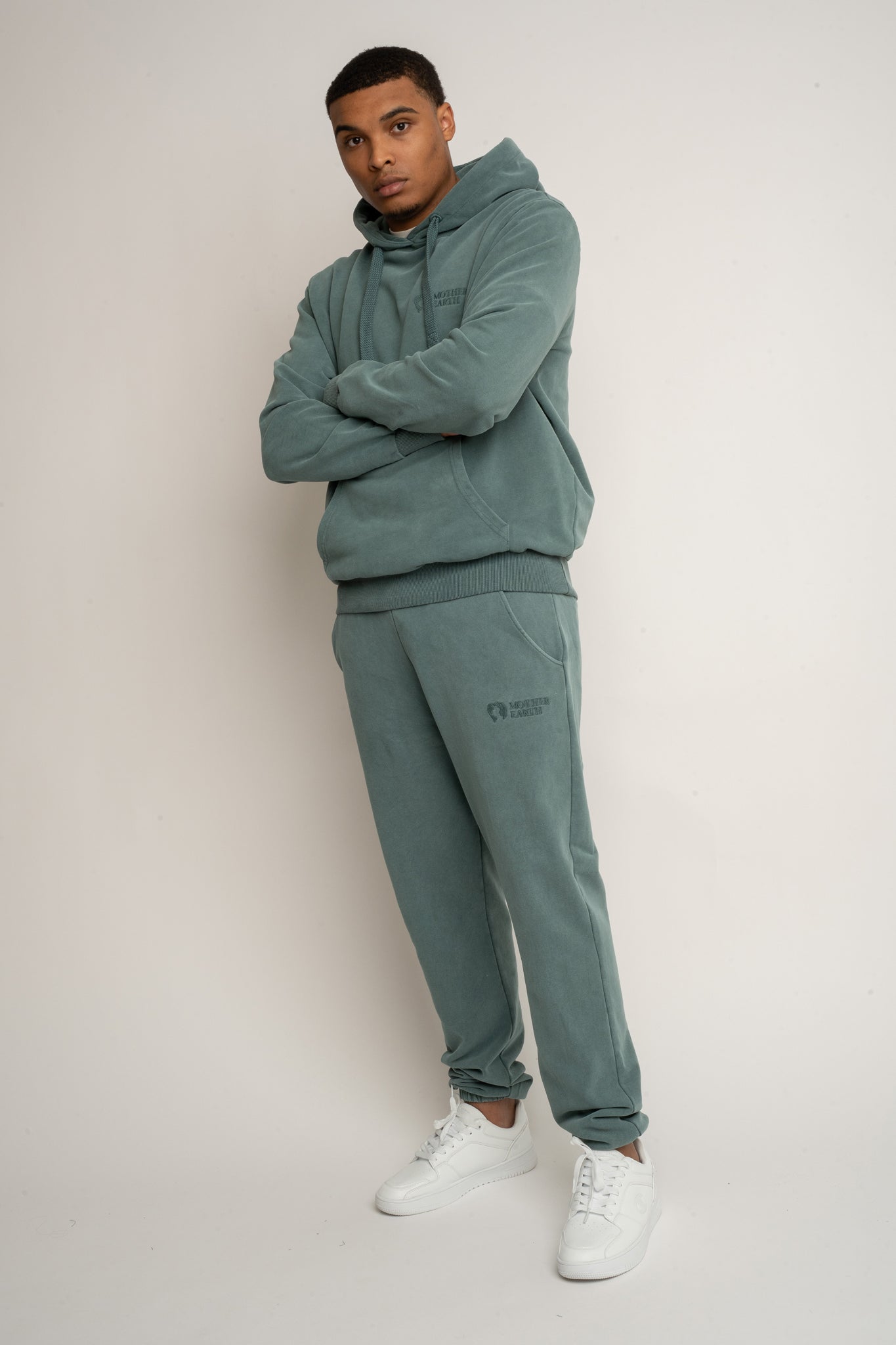 MEN'S WASHED HOODIE GREEN – AARHUS