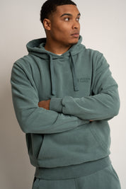 MEN'S WASHED HOODIE GREEN – AARHUS