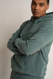 MEN'S WASHED HOODIE GREEN – AARHUS