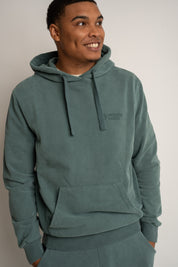 MEN'S WASHED HOODIE GREEN – AARHUS
