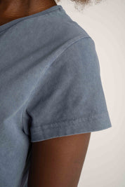 T-SHIRT Z EFEKTEM WASHED GRANATOWY - YUKON