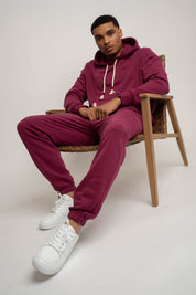 MEN'S HOODIE BURGUNDY - ASTON