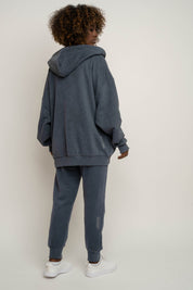 BLUZA Z KAPTUREM ROZPINANA 2nd DROP GRAFITOWA -NIKO