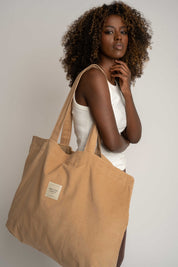 TORBA TYPU SHOPPER  BAG KARMELOWA 01 - ADALAR