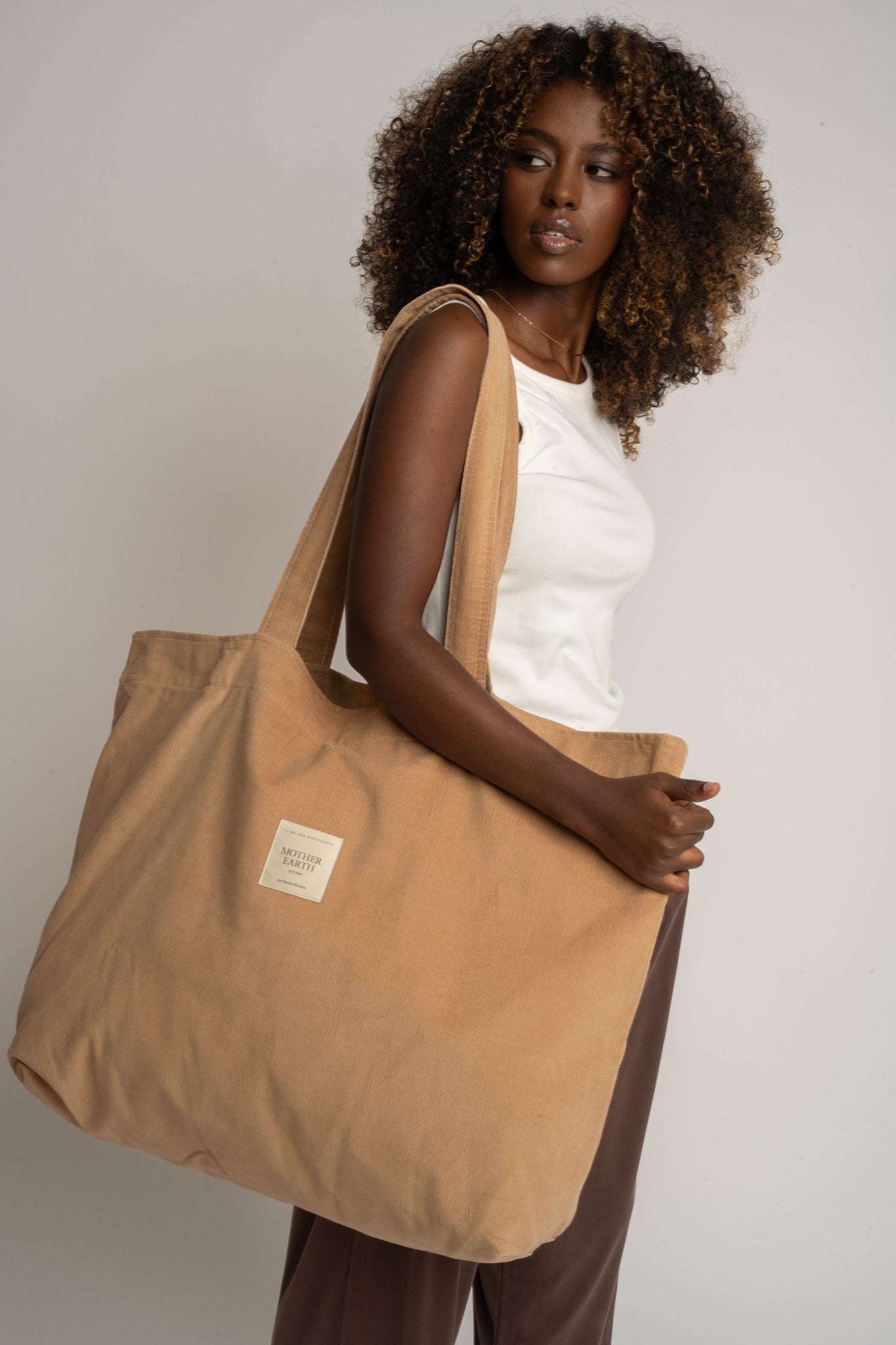 TORBA TYPU SHOPPER  BAG KARMELOWA 01 - ADALAR
