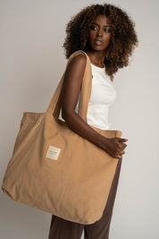 TORBA TYPU SHOPPER  BAG KARMELOWA 01 - ADALAR