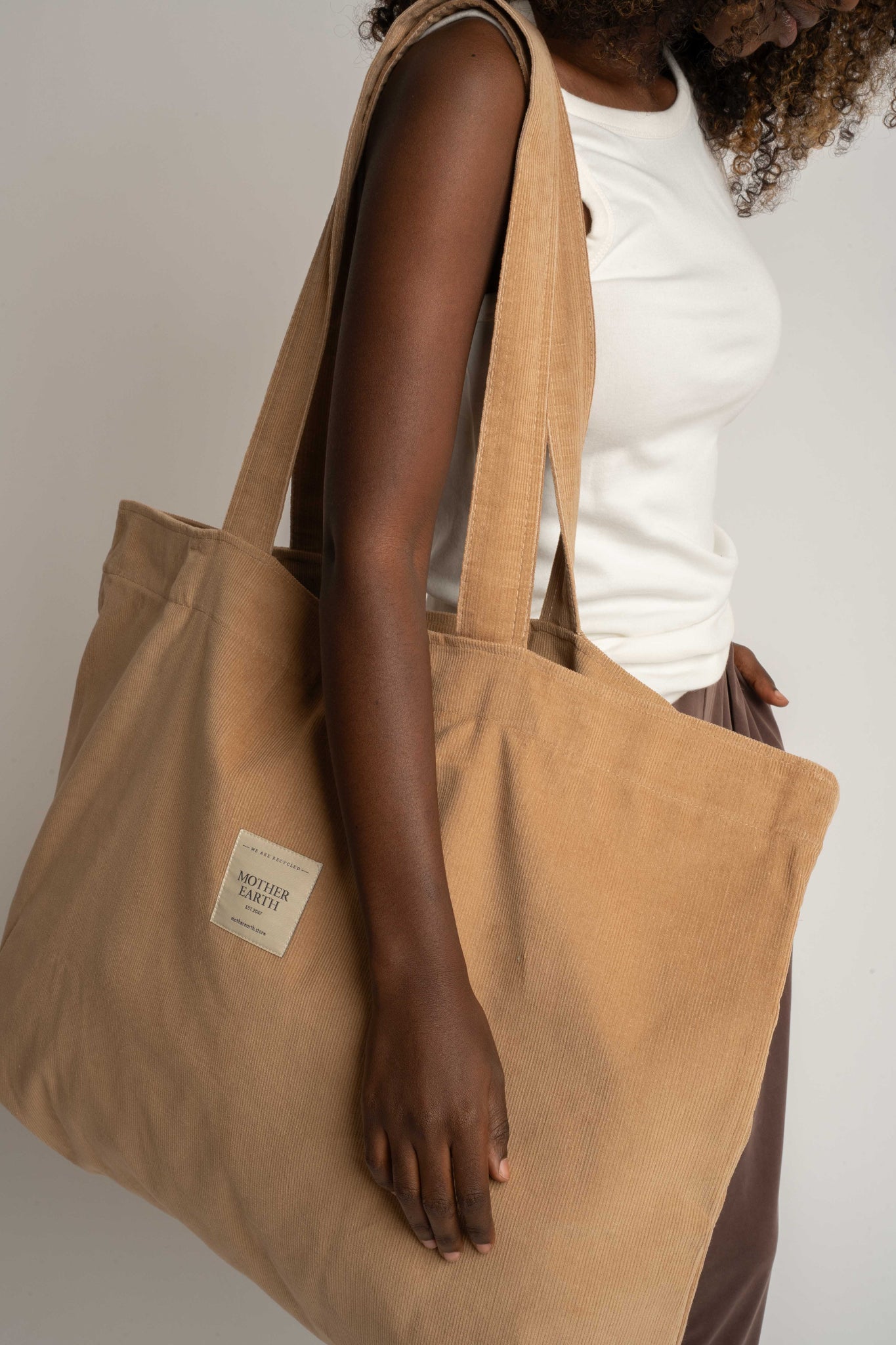TORBA TYPU SHOPPER  BAG KARMELOWA 01 - ADALAR