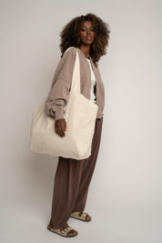 TORBA TYPU SHOPPER  BAG KREMOWA 01 - ADALAR