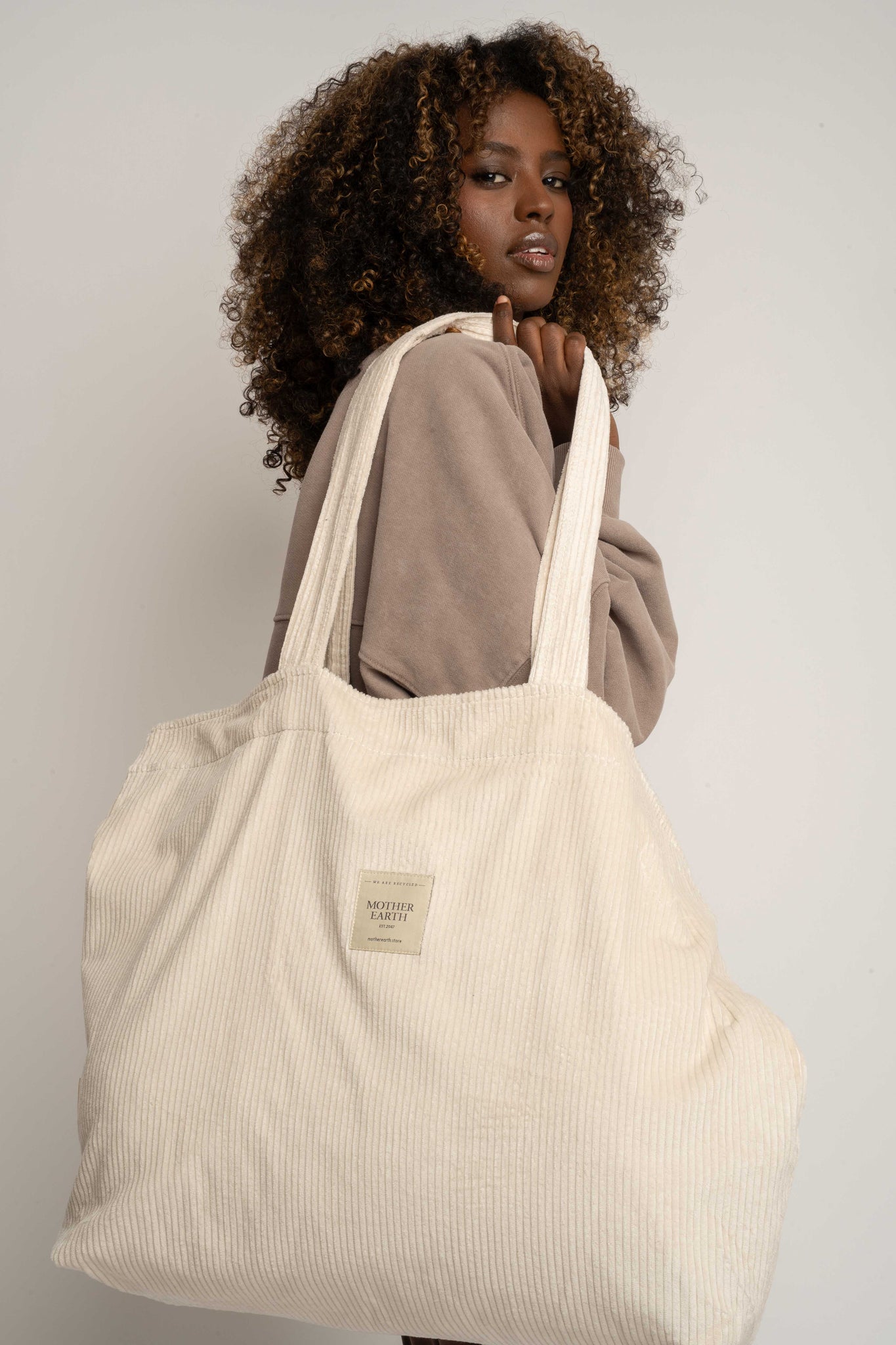 TORBA TYPU SHOPPER  BAG KREMOWA 01 - ADALAR