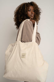 TORBA TYPU SHOPPER  BAG KREMOWA 01 - ADALAR