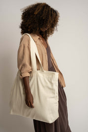 TORBA TYPU SHOPPER  BAG ŚMIETANKOWA - ADALAR