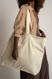TORBA TYPU SHOPPER  BAG ŚMIETANKOWA - ADALAR