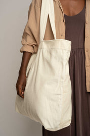 TORBA TYPU SHOPPER  BAG ŚMIETANKOWA - ADALAR