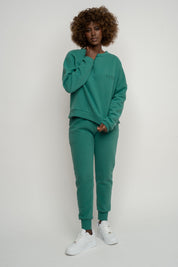 SPODNIE DRESOWE TYPU JOGGER ZIELONE - BEGERA