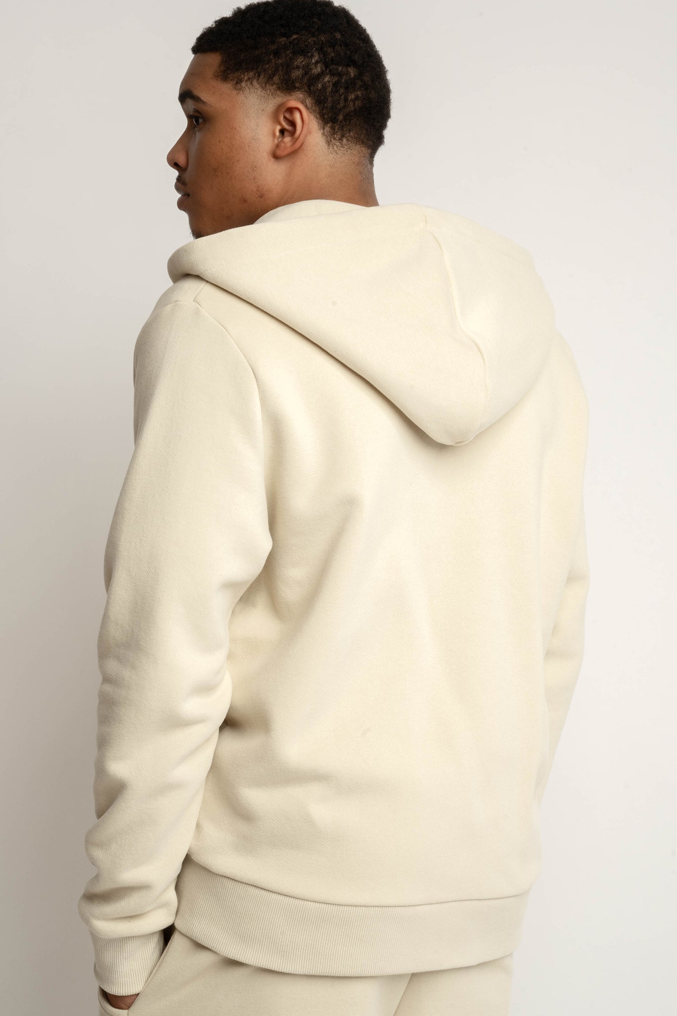 MEN'S HOODED SWEATSHIRT LIGHT BEIGE - NASSAU