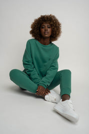 BLUZA O KROJU REGULAR FIT Z DŁUŻSZYM TYŁEM ZIELONA - COOK