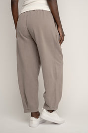 SPODNIE DRESOWE Z EFEKTEM WASHED MOCCA - RIBE PETIT
