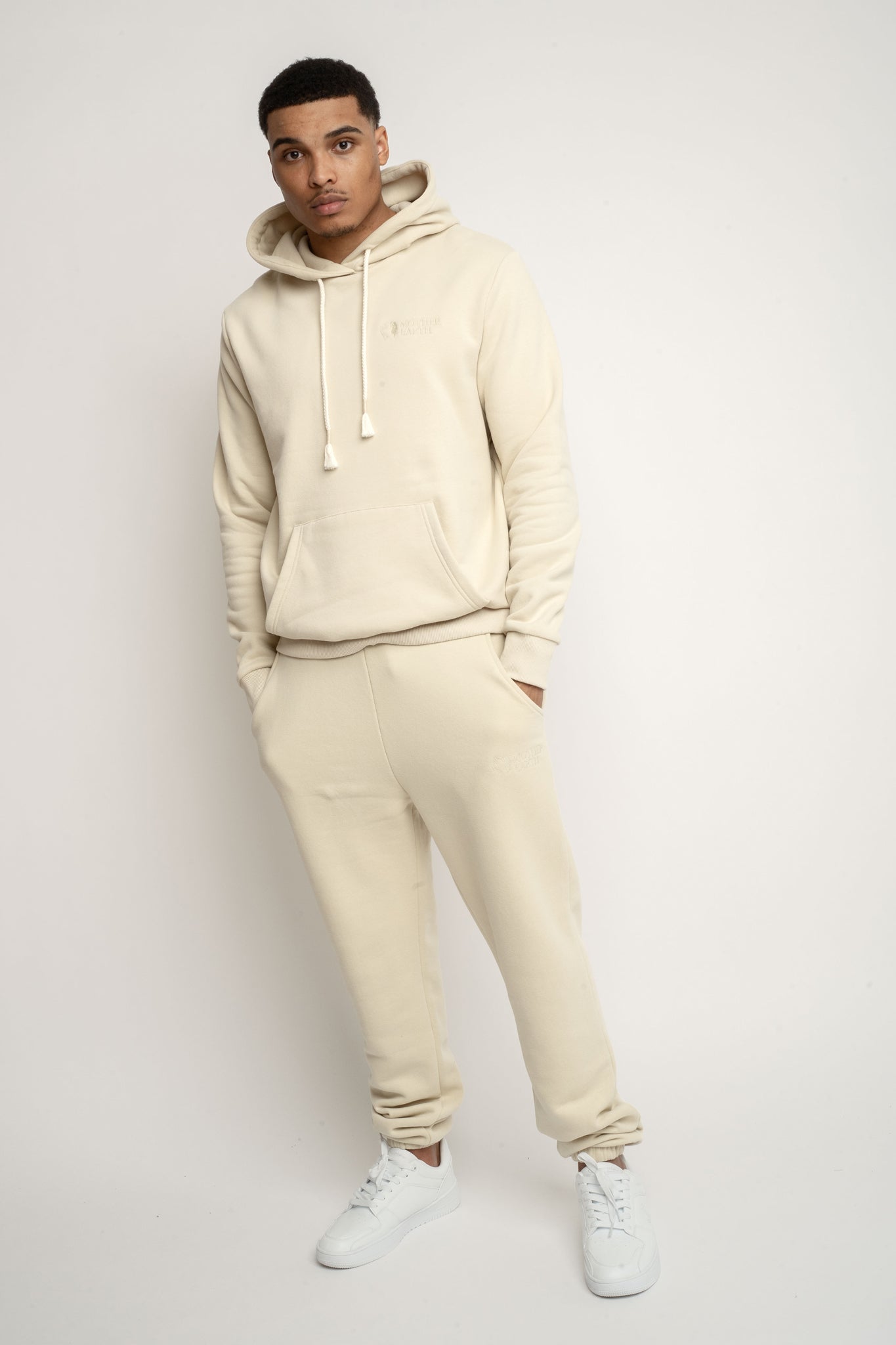 MEN'S LIGHT BEIGE HOODIE - ASTON