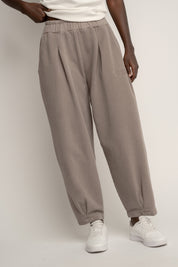 SPODNIE DRESOWE Z EFEKTEM WASHED MOCCA - RIBE PETIT