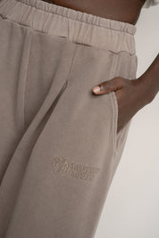 SPODNIE DRESOWE Z EFEKTEM WASHED MOCCA - RIBE PETIT