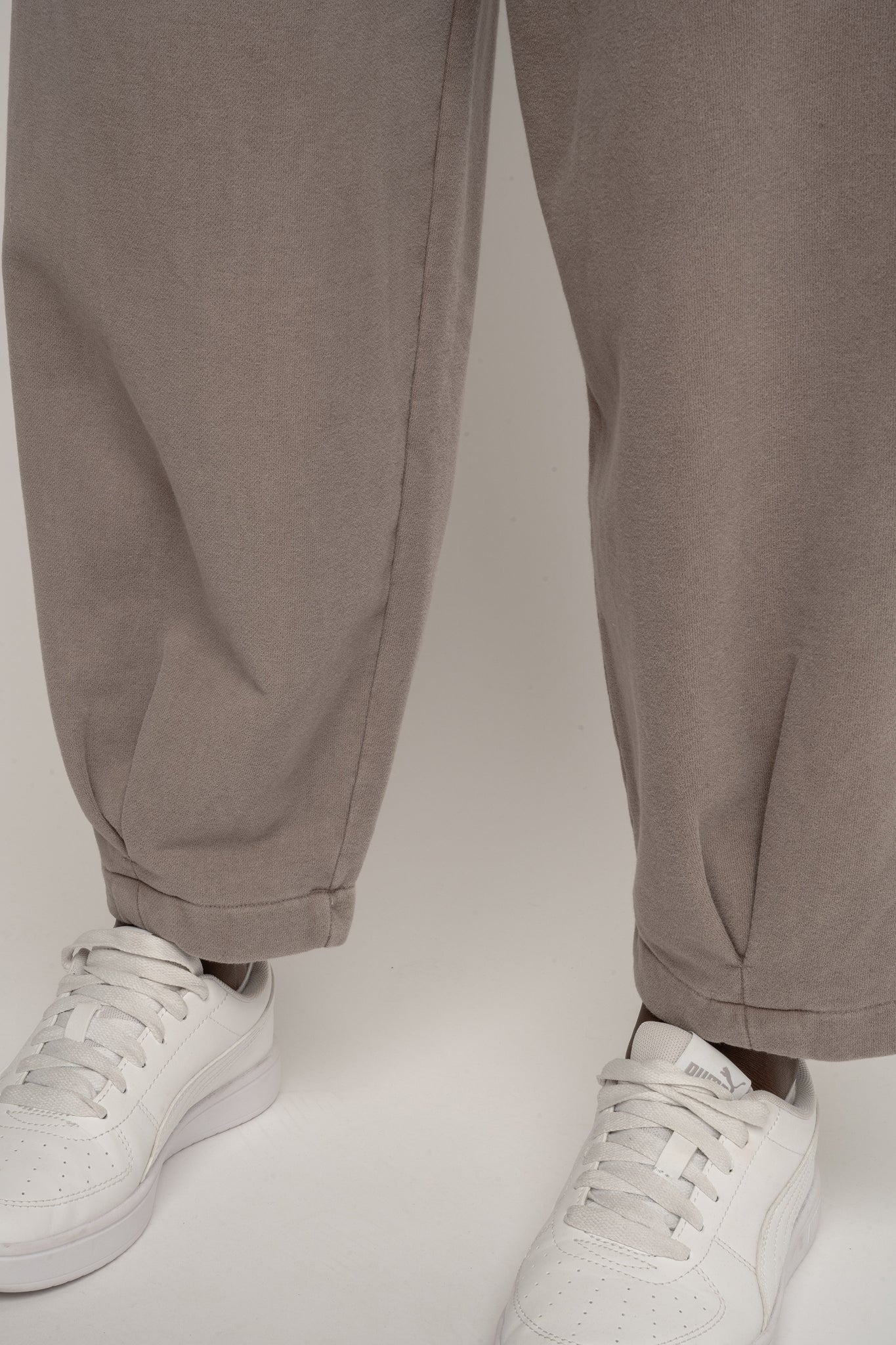 SPODNIE DRESOWE Z EFEKTEM WASHED MOCCA - RIBE PETIT