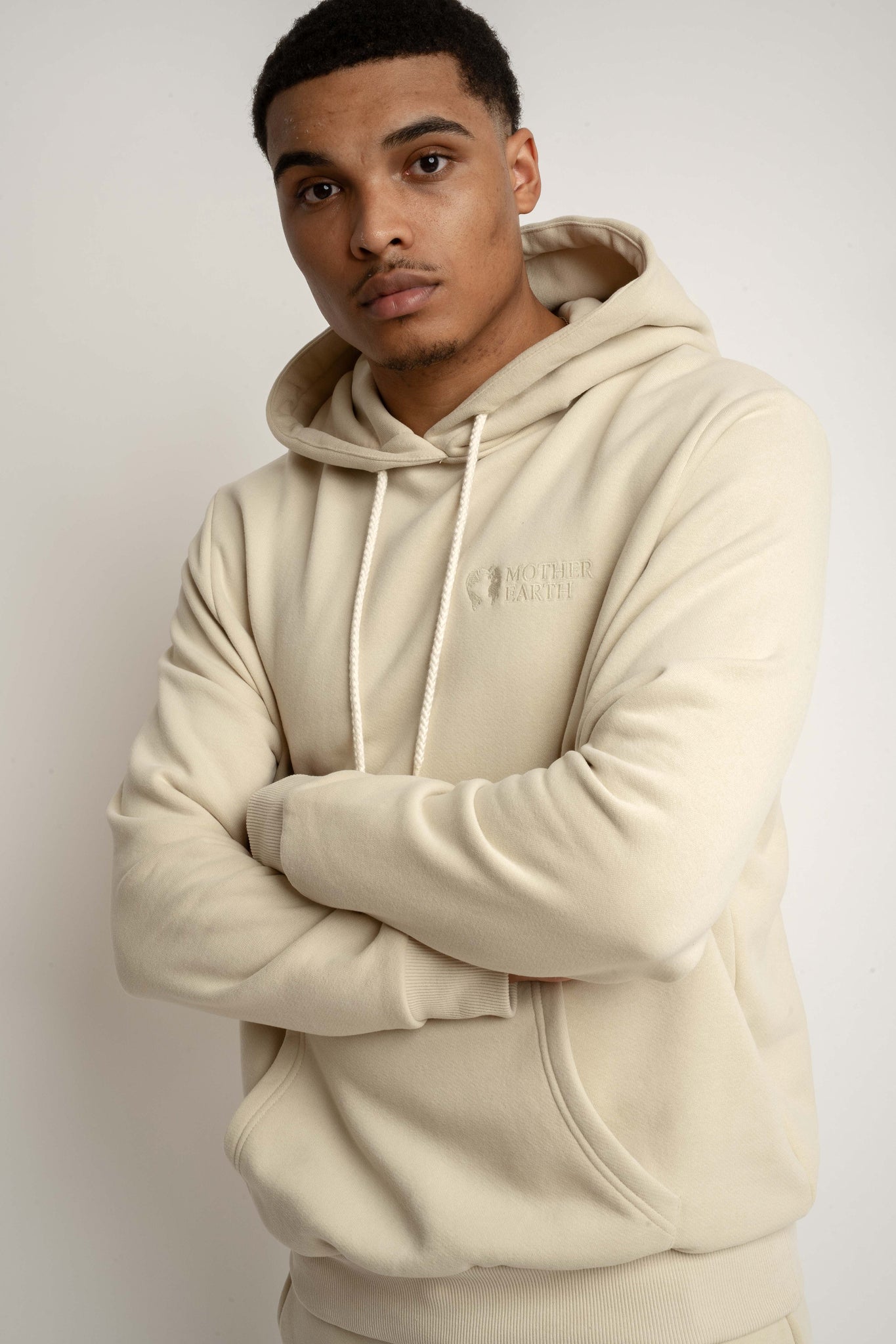 MEN'S LIGHT BEIGE HOODIE - ASTON