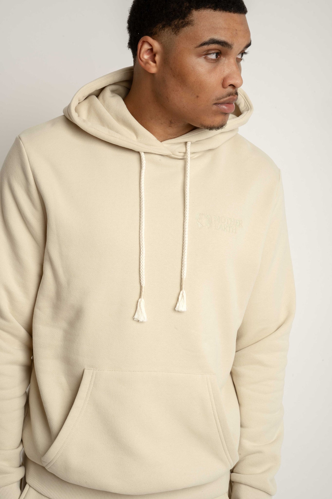 MEN'S LIGHT BEIGE HOODIE - ASTON