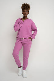 BLUZA O KROJU REGULAR FIT Z DŁUŻSZYM TYŁEM CUKIERKOWY RÓŻ - COOK