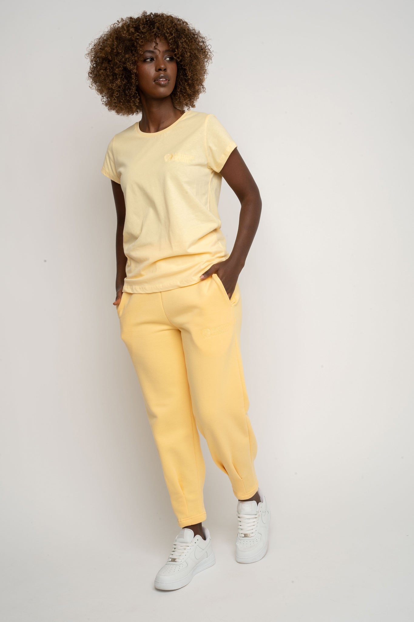 YELLOW TAPERED SWEATPANTS - ANACAPA