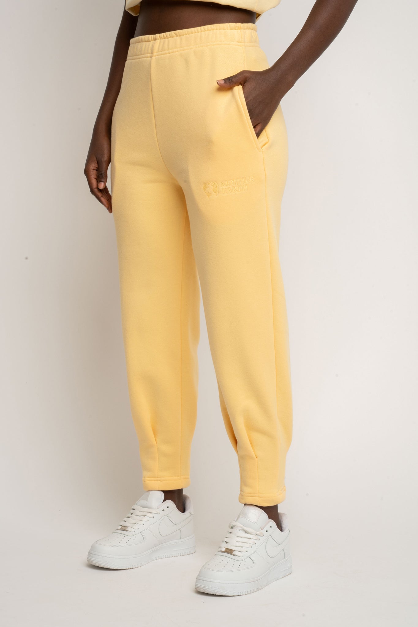 YELLOW TAPERED SWEATPANTS - ANACAPA