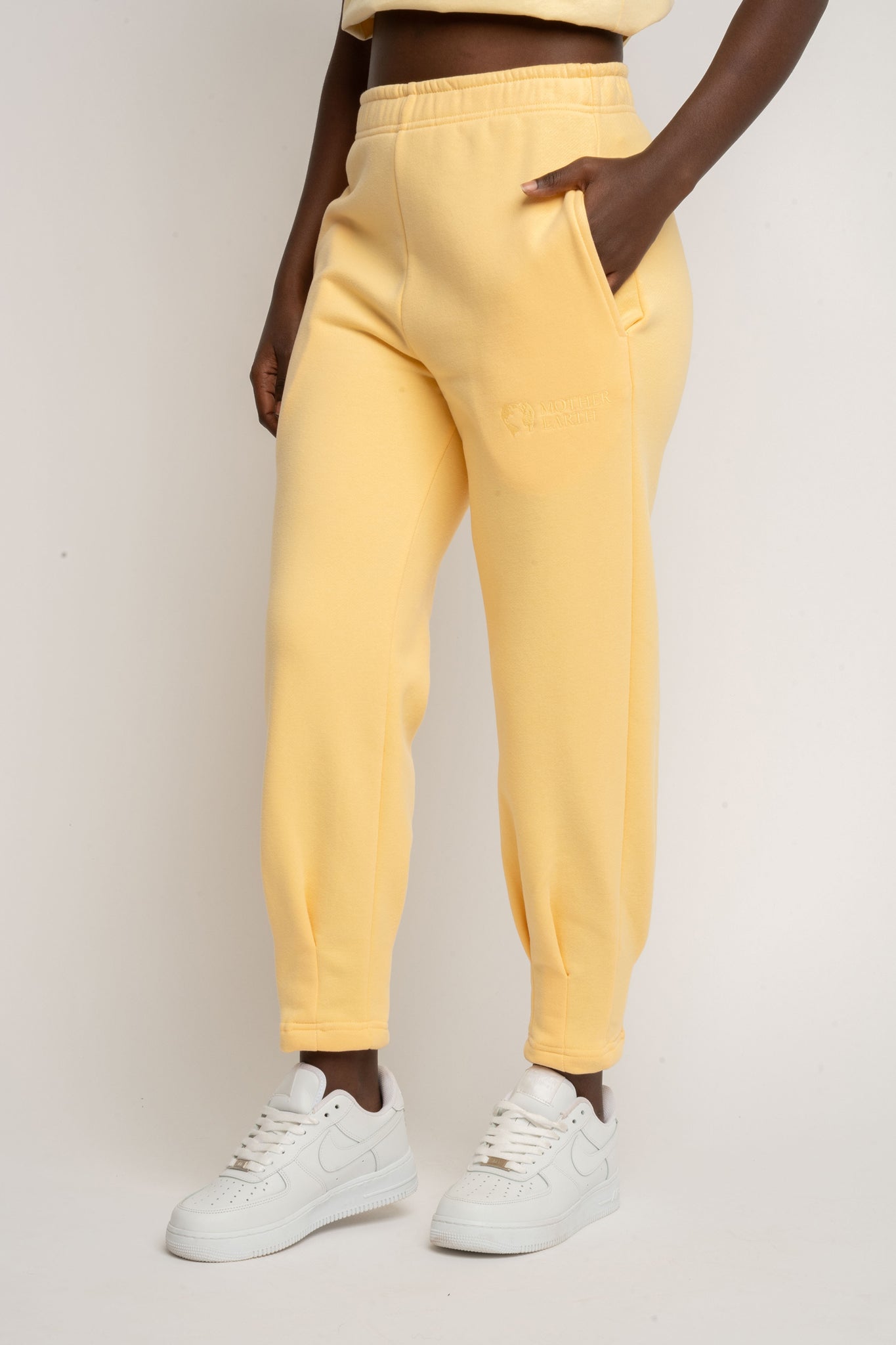 YELLOW TAPERED SWEATPANTS - ANACAPA