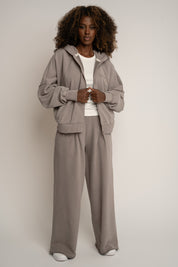 BLUZA Z EFEKTEM WASHED MOCCA - NARVIK