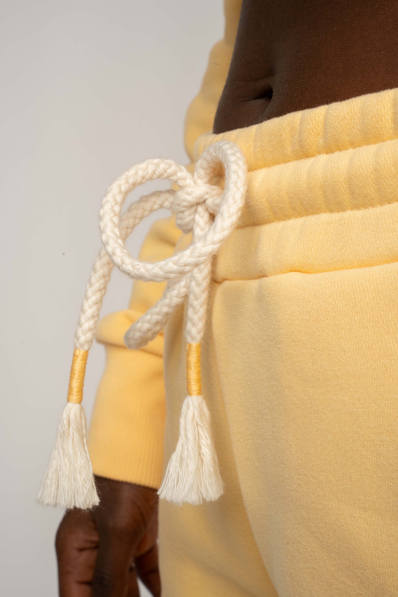 YELLOW SWEATPANTS SHORTS - LA GOMERA