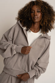 BLUZA Z EFEKTEM WASHED MOCCA - NARVIK