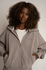 BLUZA Z EFEKTEM WASHED MOCCA - NARVIK
