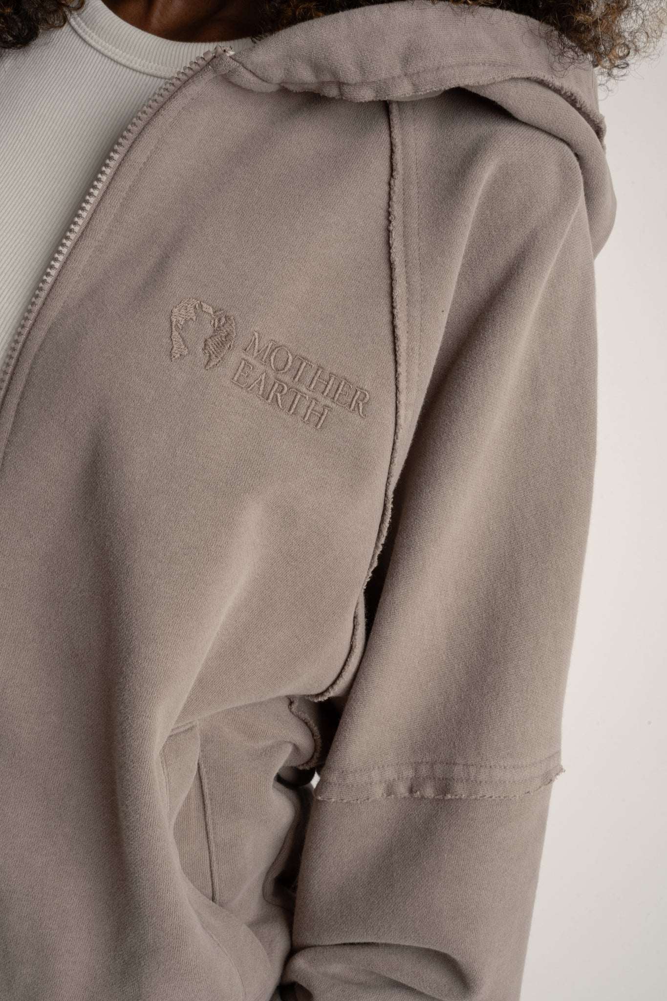 BLUZA Z EFEKTEM WASHED MOCCA - NARVIK