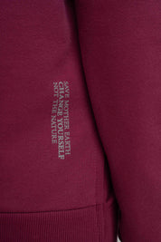 BLUZA O KROJU REGULAR FIT Z DŁUŻSZYM TYŁEM BURGUNDOWY - COOK